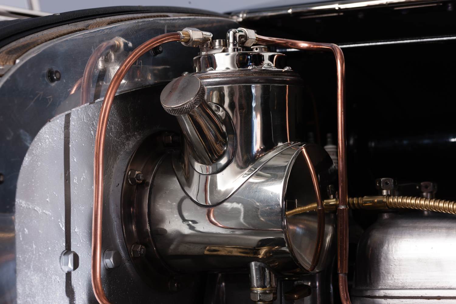 Machined engine internals in the VBE workshop